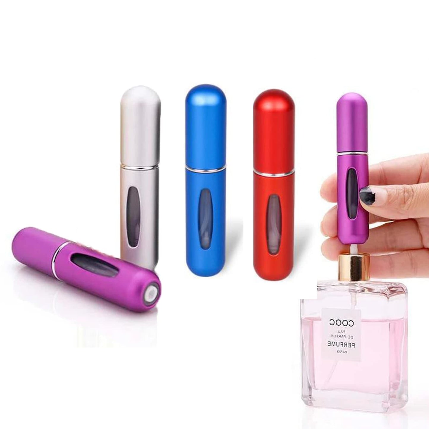 5ml Refillable Mini Perfume Spray Bottles x3 - Tega Scents